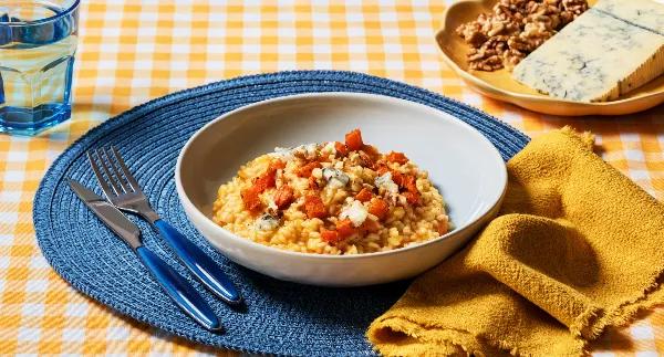 Risotto de Abóbora com Nozes e Gorgonzola