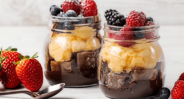 Receita Proteica - Trifle de Frutos Vermelhos