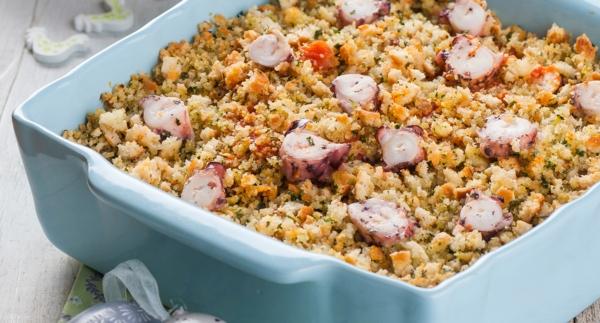 Receita Sem Lactose | Polvo no Forno com Crosta de Ervas