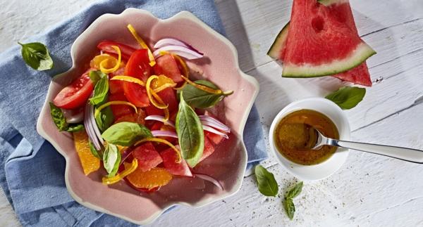 Receita Vegan - Salada de Tomate com Melancia