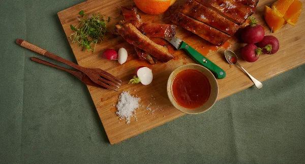 Entrecosto Assado com Mel e Laranja