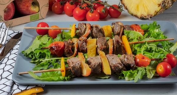 Receita Bio - Espetada de Carne, Legumes e Fruta | Cooking Classes