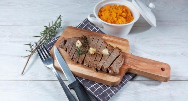 Receita Paleo - Tiras de Lombo de Novilho Bio e Puré de Batata-Doce | Cooking Classes