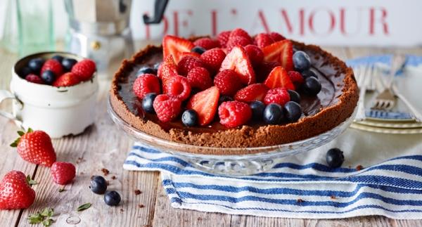 Receita Vegetariana - Tarte de Chocolate e Café Expresso