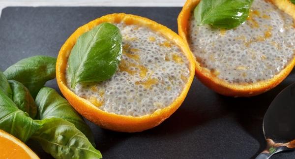 Receita Bio | Pudim de chia e laranja