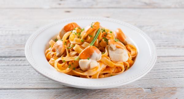 Vieiras com tagliatelle