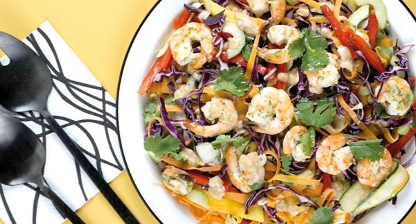 Salada de Manga com Camarões grelhados | Receitas do Mundo: Vitasia