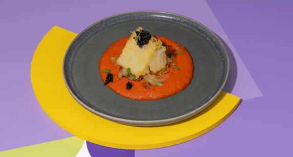 Bacalhau com cebola caramelizada e Mousse de pimentos | Especial Deluxe/Favorina