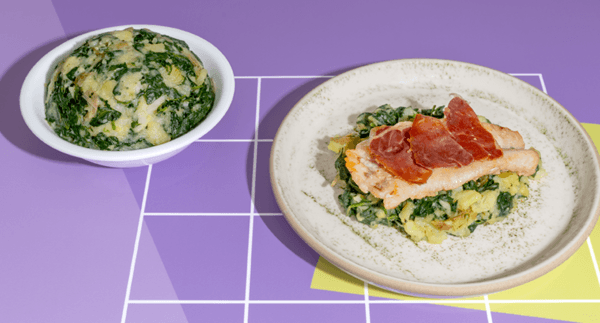 Red Fish com Presunto e Esmagada de Batata e Espinafres | Especial Deluxe e Favorina