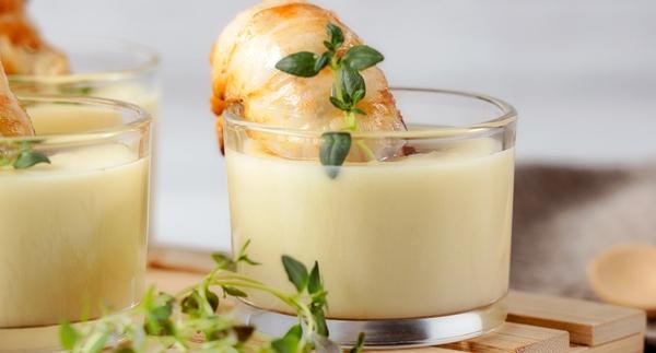 Receita Bio Shots de Creme de Batata e Alho com Lagosta | Cooking Classes