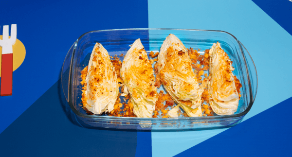 Couve Assada com Crumble de Broa e Chouriço | Ceia de Natal Económica | Receitas Económicas