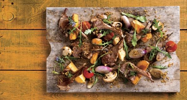 Receita Sem Lactose - Costeletas de Borrego com Alecrim e Legumes